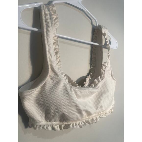 Dippin Daisy’s Cream Crinkle Square Neck Bikini Top - Picture 3 of 8